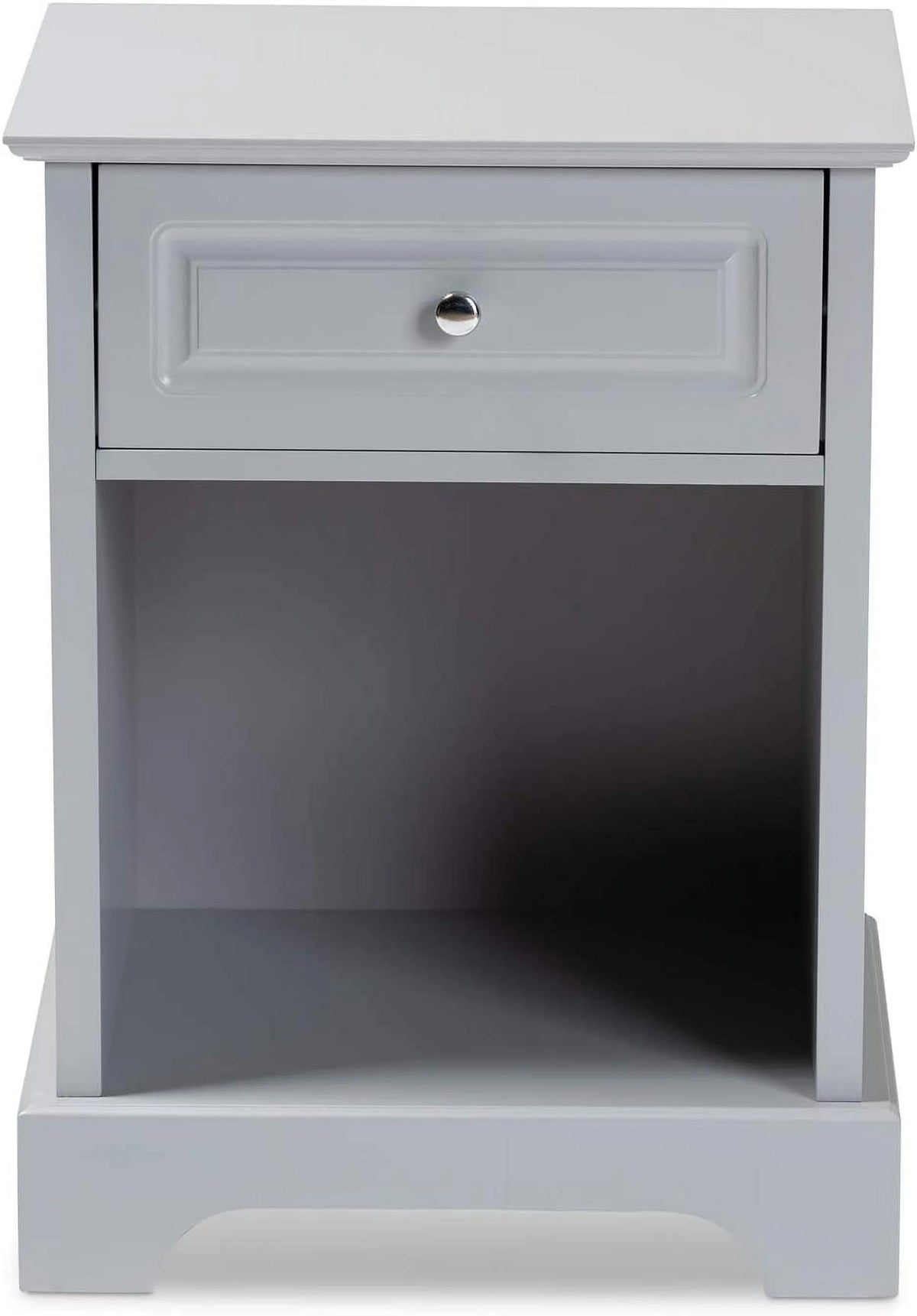 Light Grey 1-Drawer Wood End Table O36815