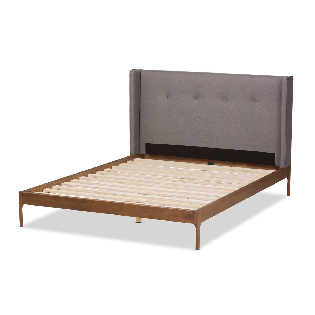 Walnut Wood Platform Bed I564