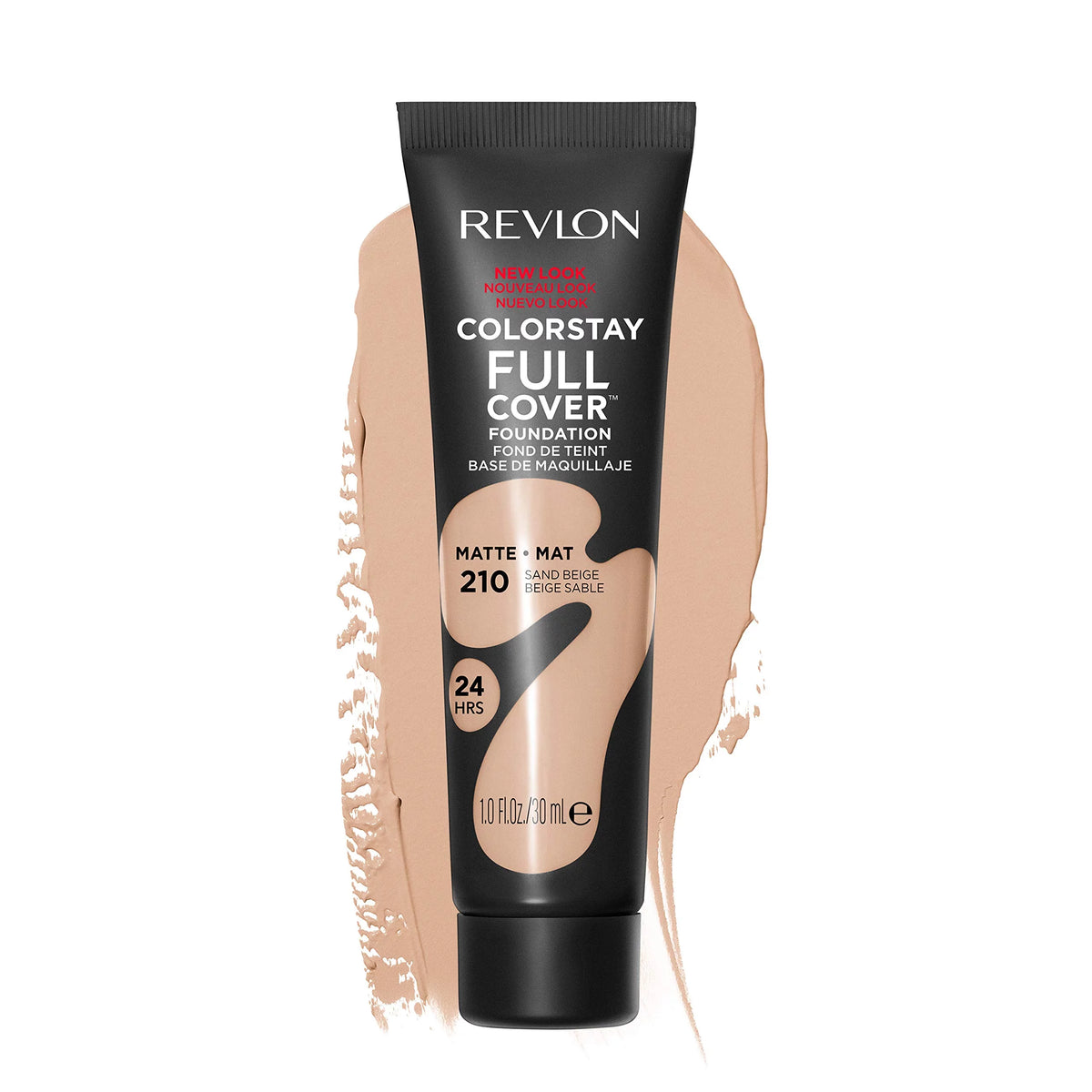 Matte Foundation, 210 Sand Beige 1.0 Fl Oz (Pack of 8) V573463