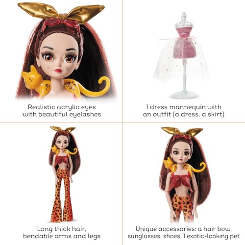 Fashion Doll with Outfit, Accessories, Skateboard & Designer Set T628