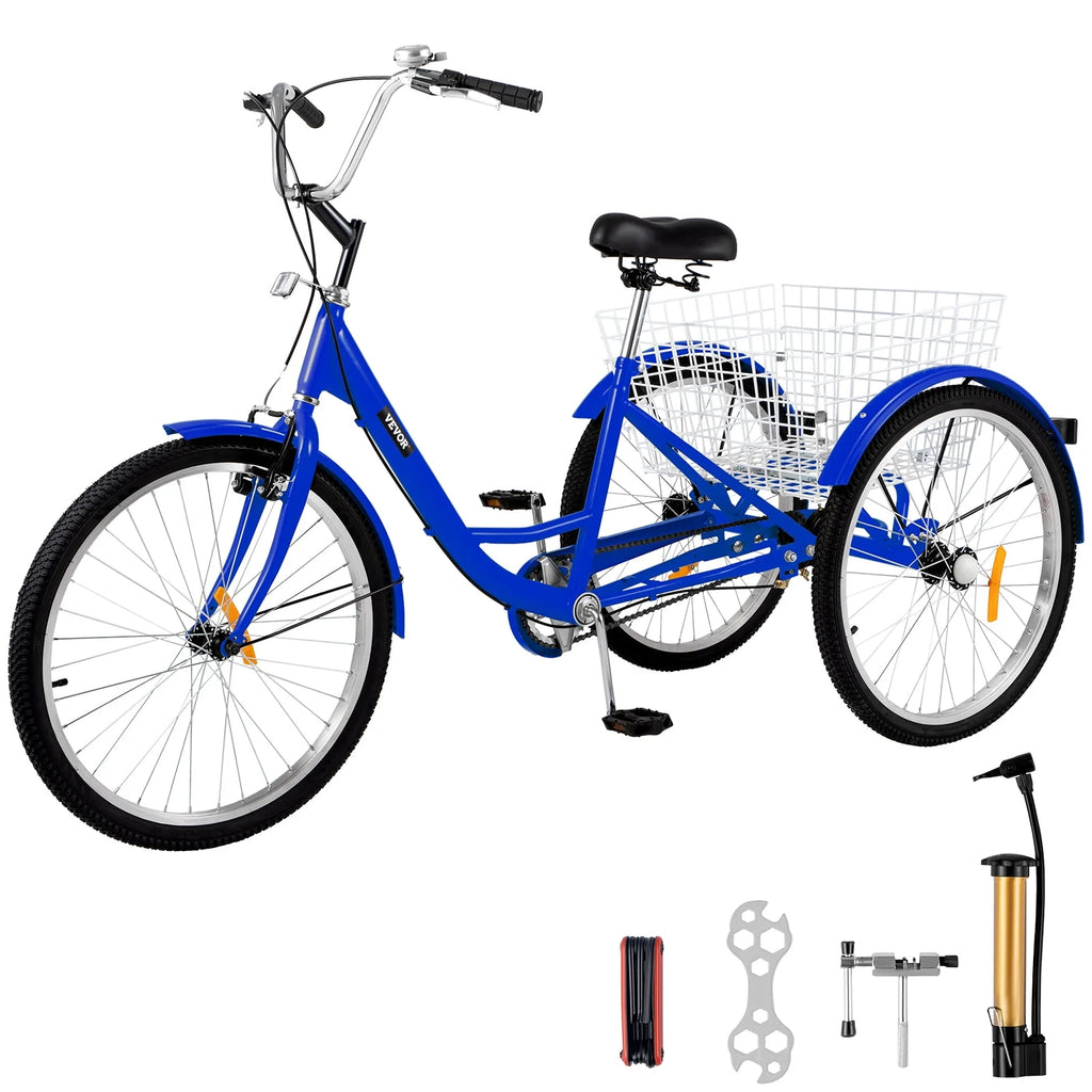 26in 7 Speed Adult Tricycle with Basket O9115