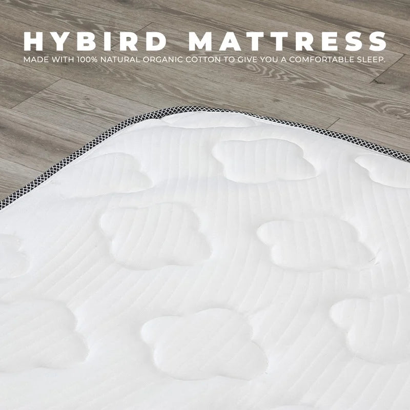 Twin Size 12 Inch Memory Foam Pocket Spring Hybrid Mattress S6447