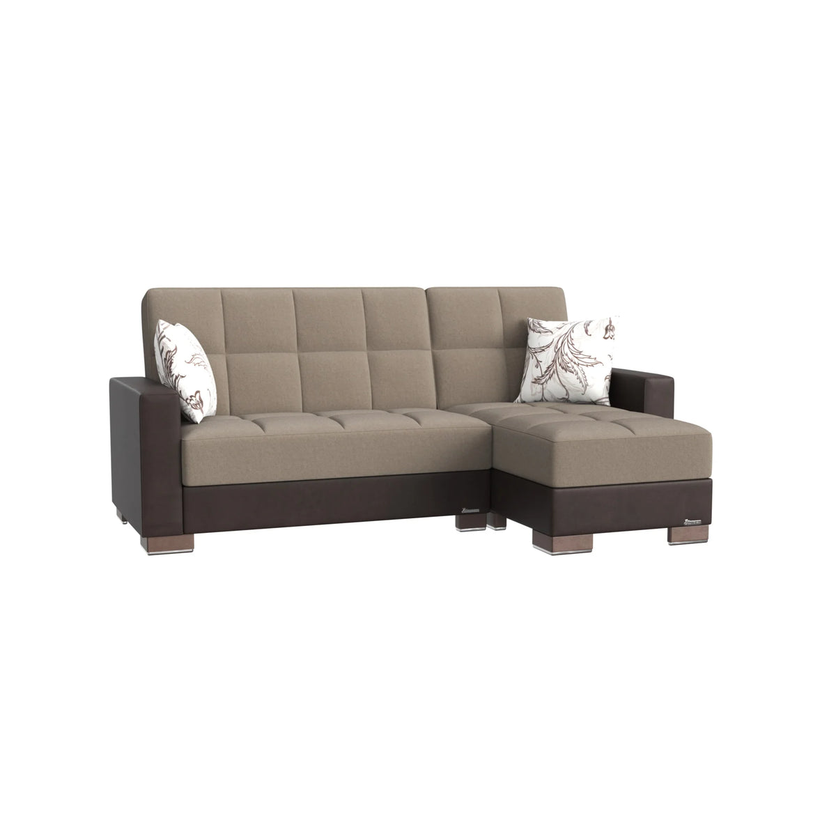 Tan Brown Sectional V668