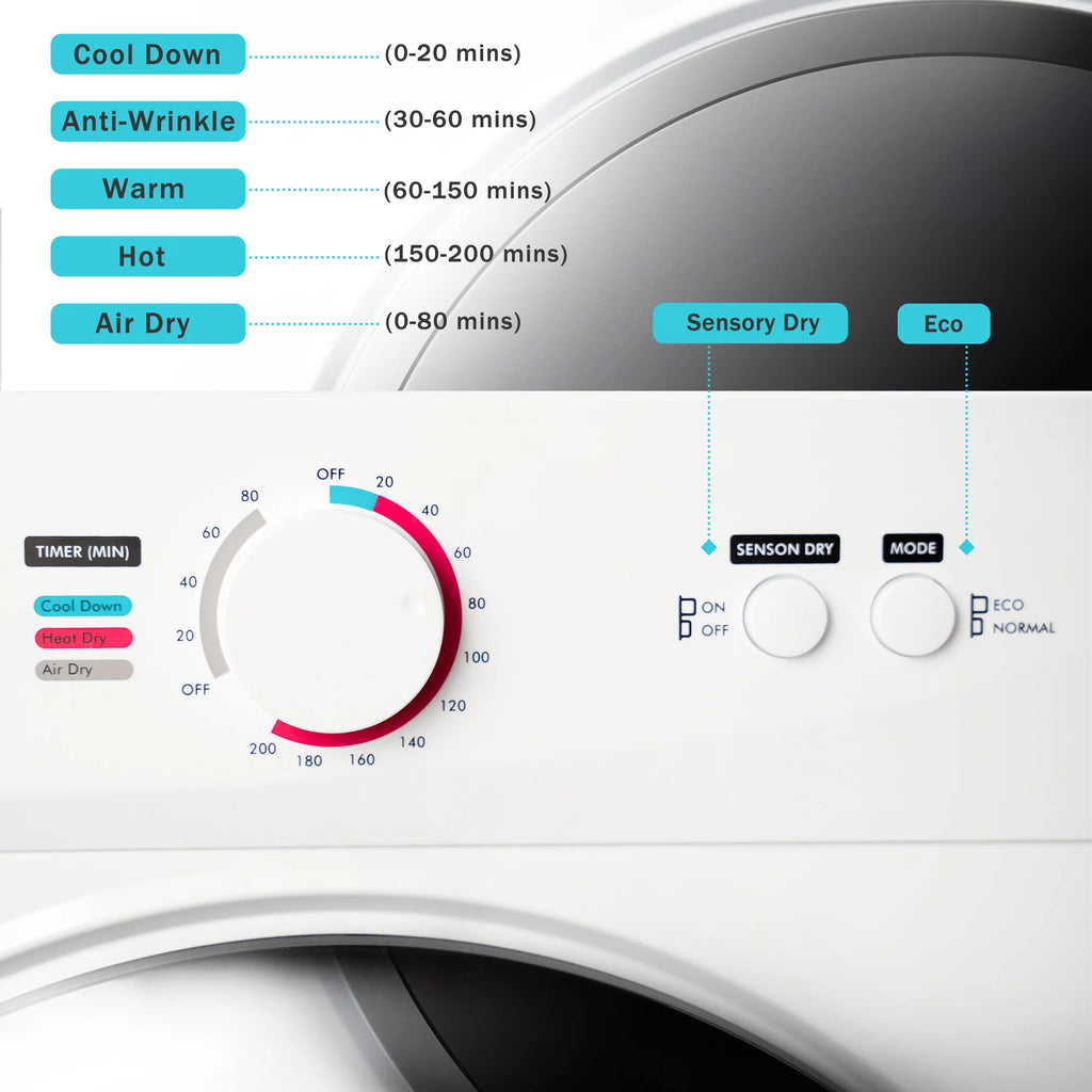 Portable Stainless Steel Laundry Dryer with 5 Modes T70688