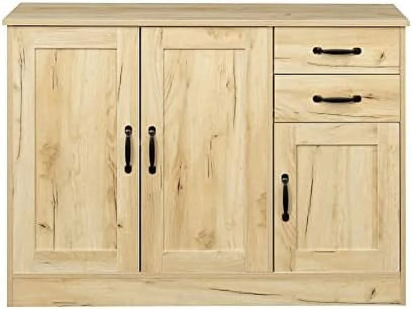 Wood Buffet Sideboard Cabinet with Adjustable Shelves E792491