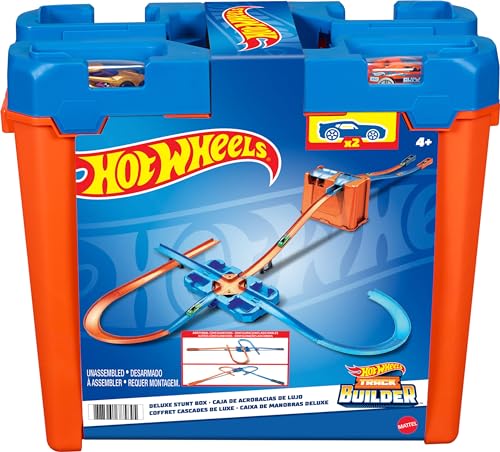 Toy Car Track Builder Playset with 25 Component Parts & 1:64 Scale Vehicle O85676