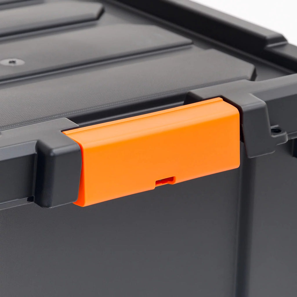 5 Gallon Heavy Duty Plastic Storage Bin Black, Set of 4 W647