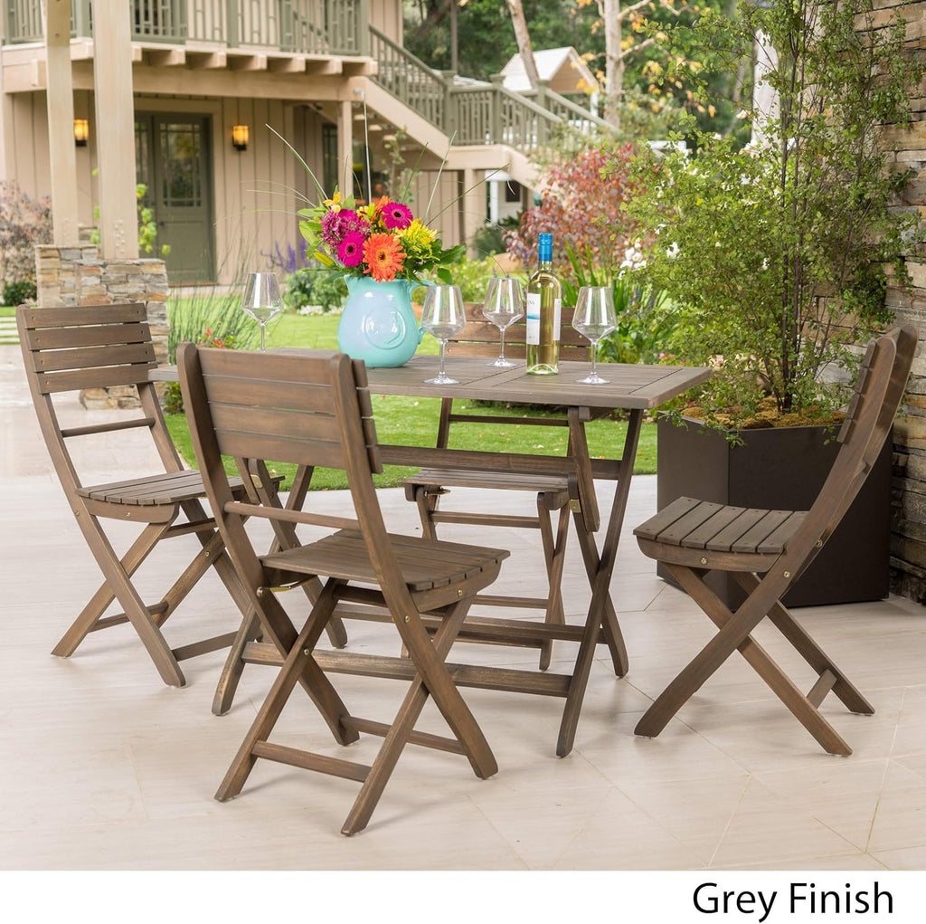 Acacia Wood Foldable Dining Set R51126