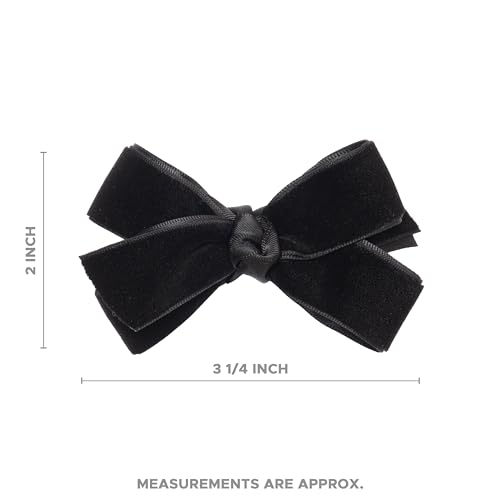 Velvet Hair Bows with a Knot Wrap Center on a Clip, 6 Inch, Red F32821