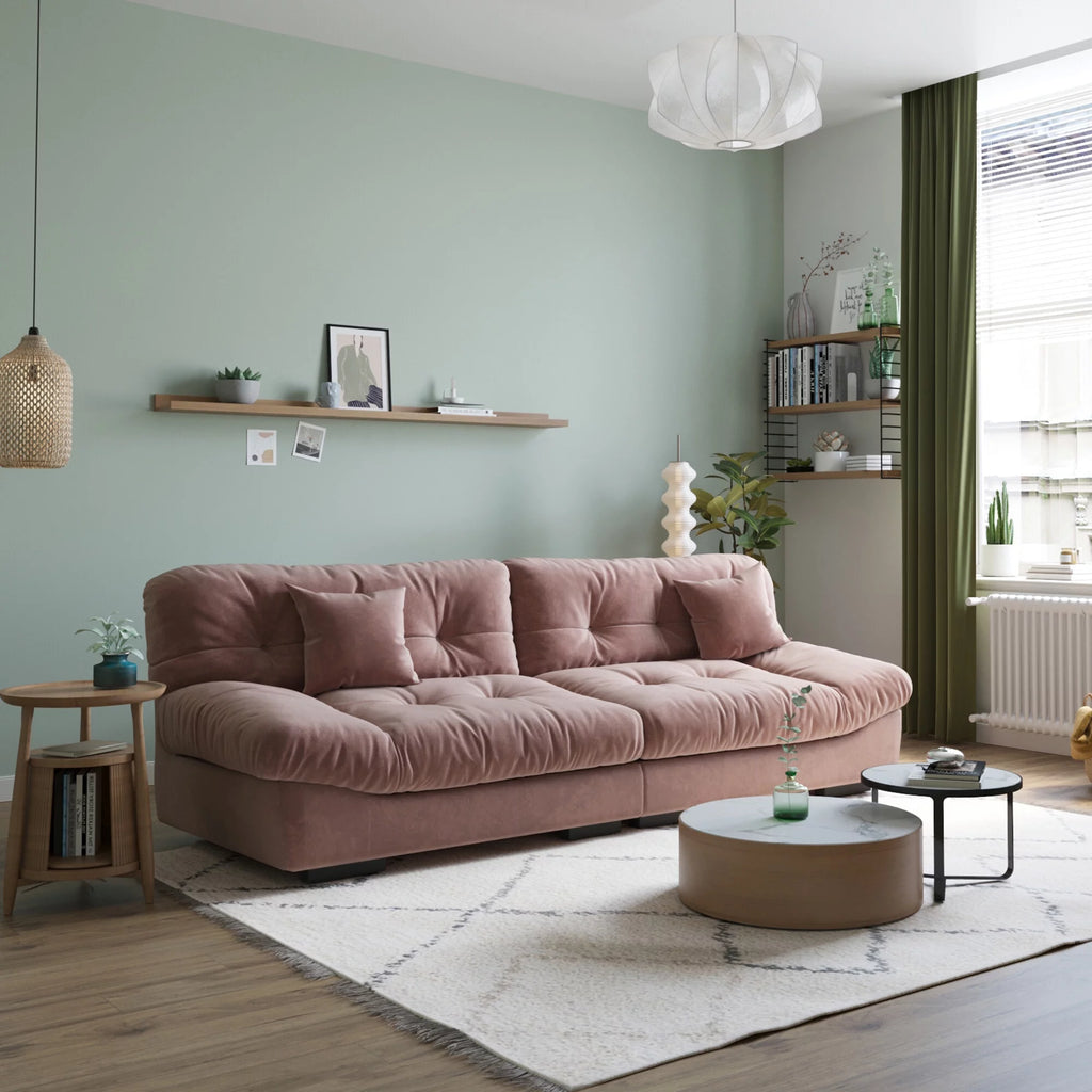 Velvet 3-Seat Cloud Sofa K65302