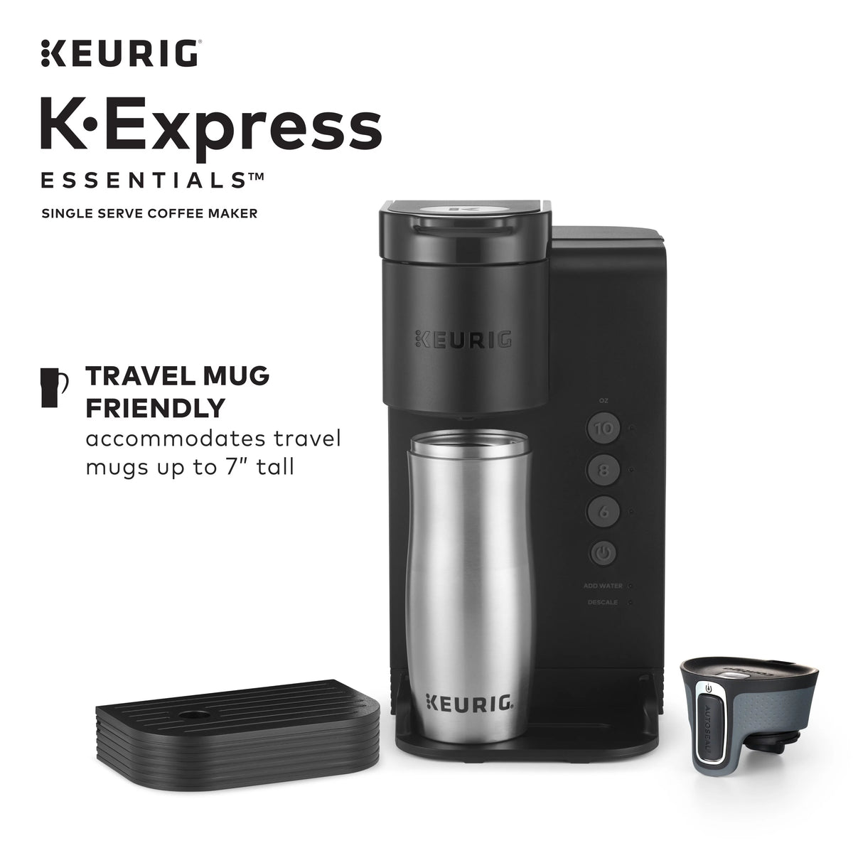 Single Serve K-Cup Pod Coffee Maker, Black U231