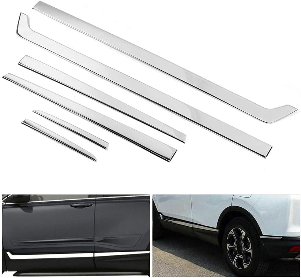 6pcs Stainless Steel Car Door Side Moulding Trim V142