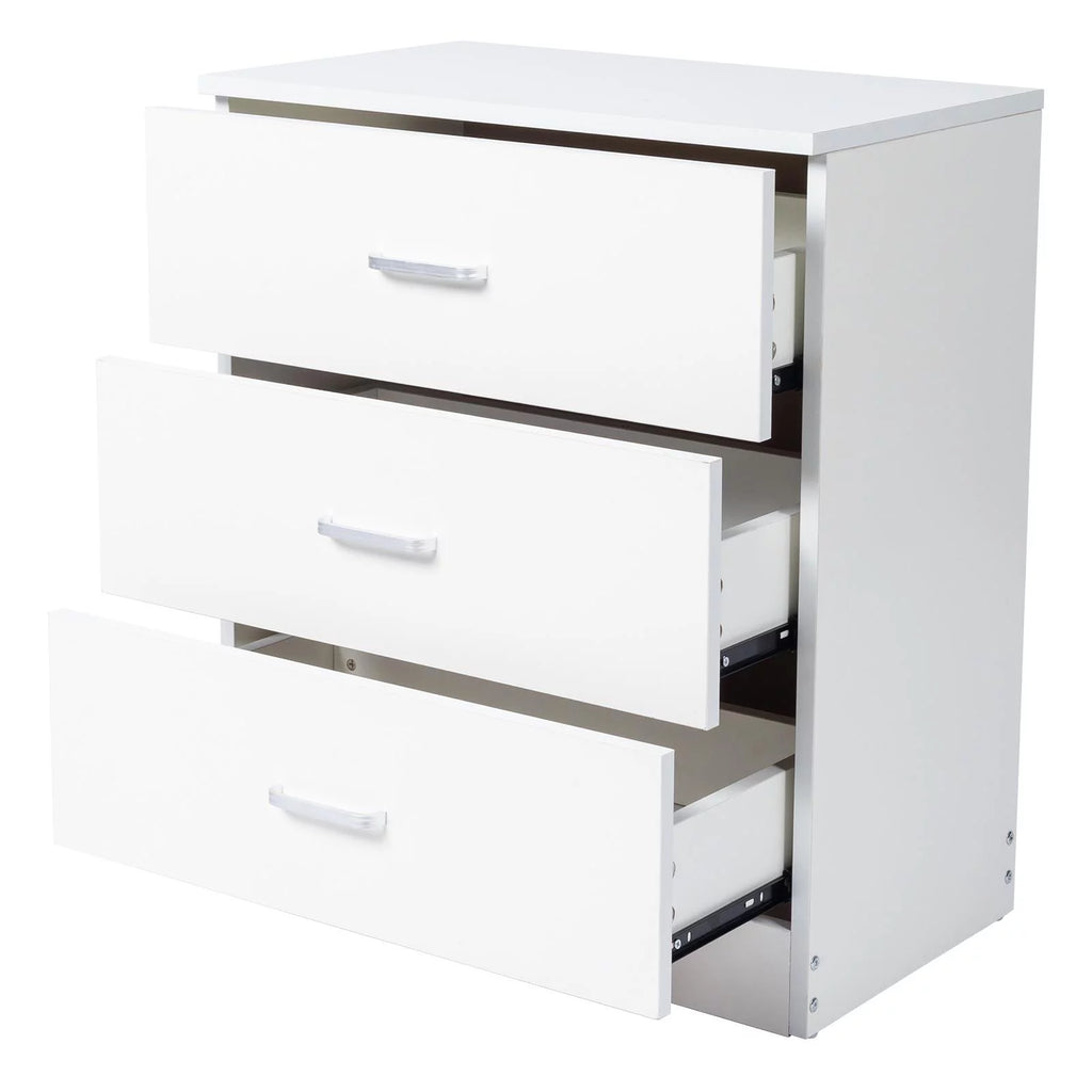 Set of 2 White 3 Drawer Dresser K78042