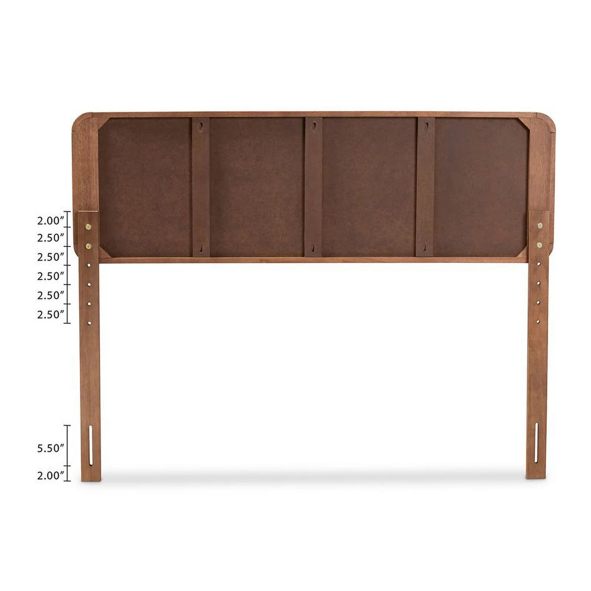 Mid-Century Wood and Fabric King Platform Bed C7339