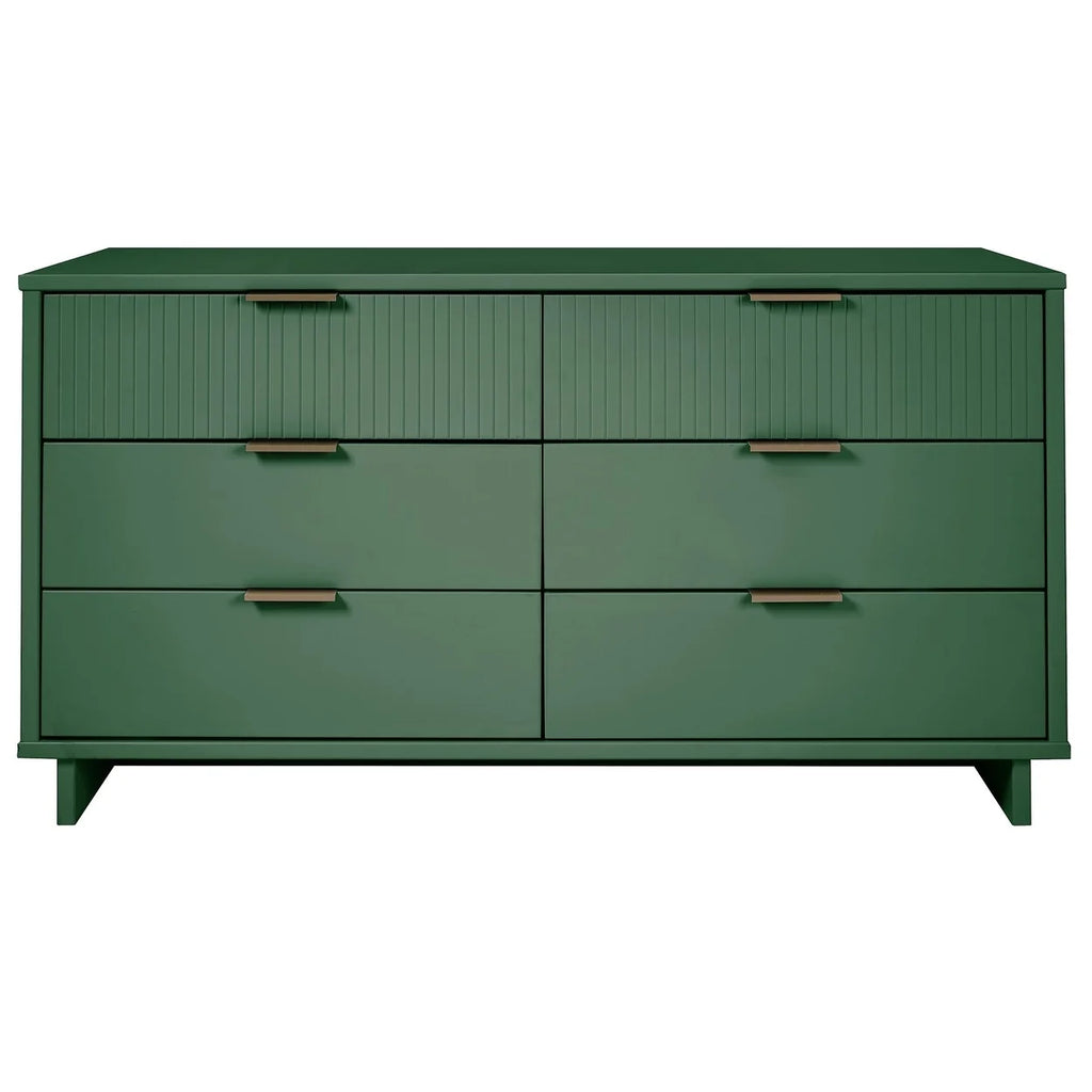 Sage Green Engineered Wood Double Dresser I384