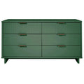 Sage Green Engineered Wood Double Dresser I384