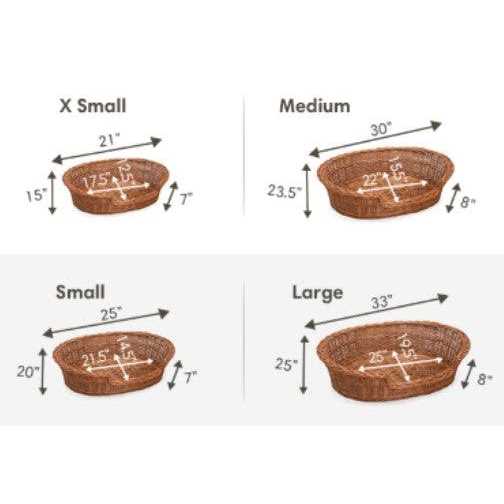 Wicker Dog Bed Basket Q57386