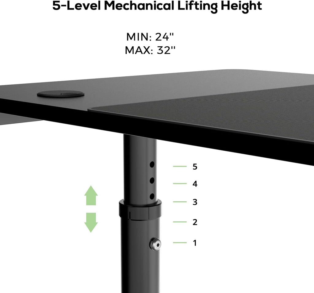 47 Inch Black Adjustable Computer Desk X98103