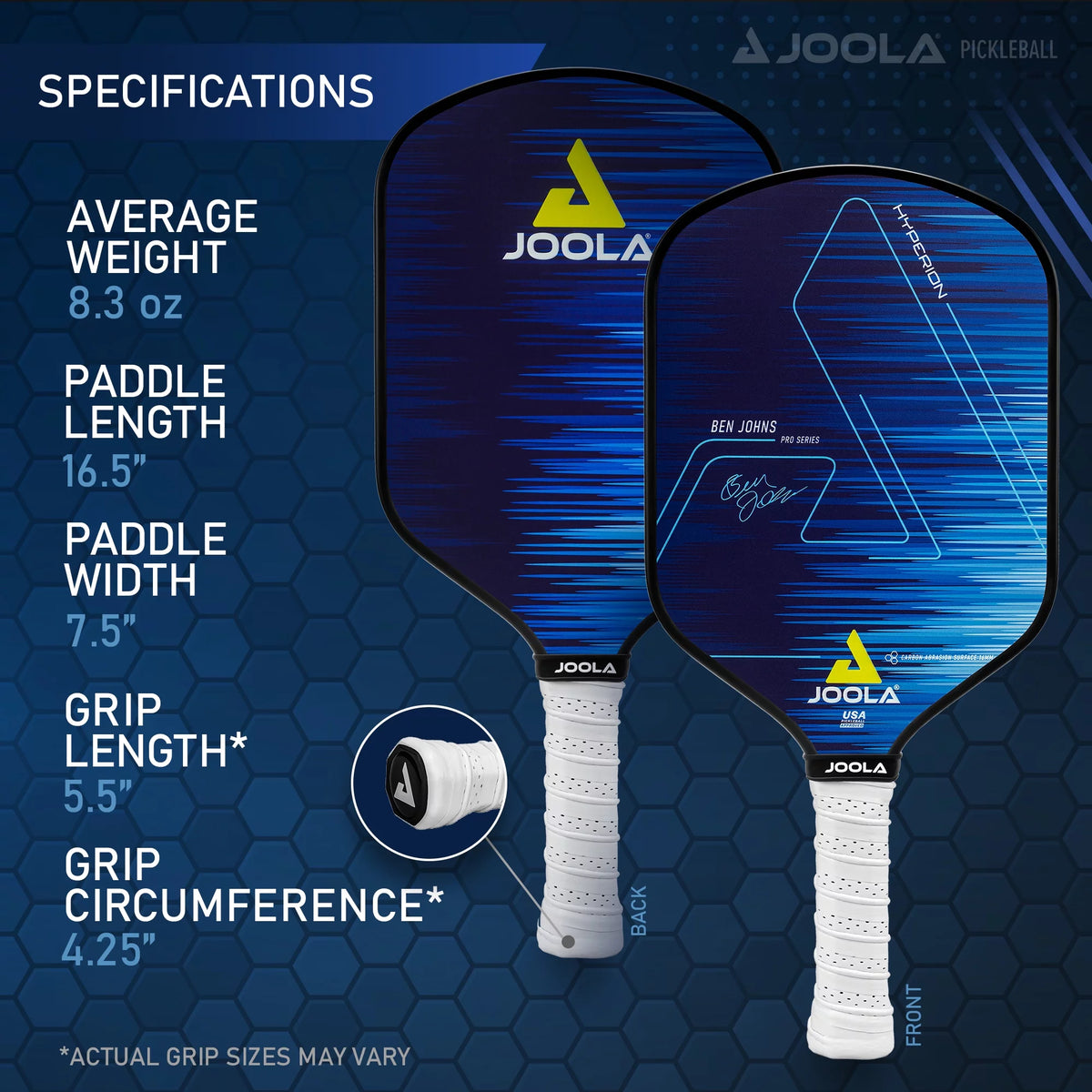 Blue 16mm Pickleball Paddle D6465
