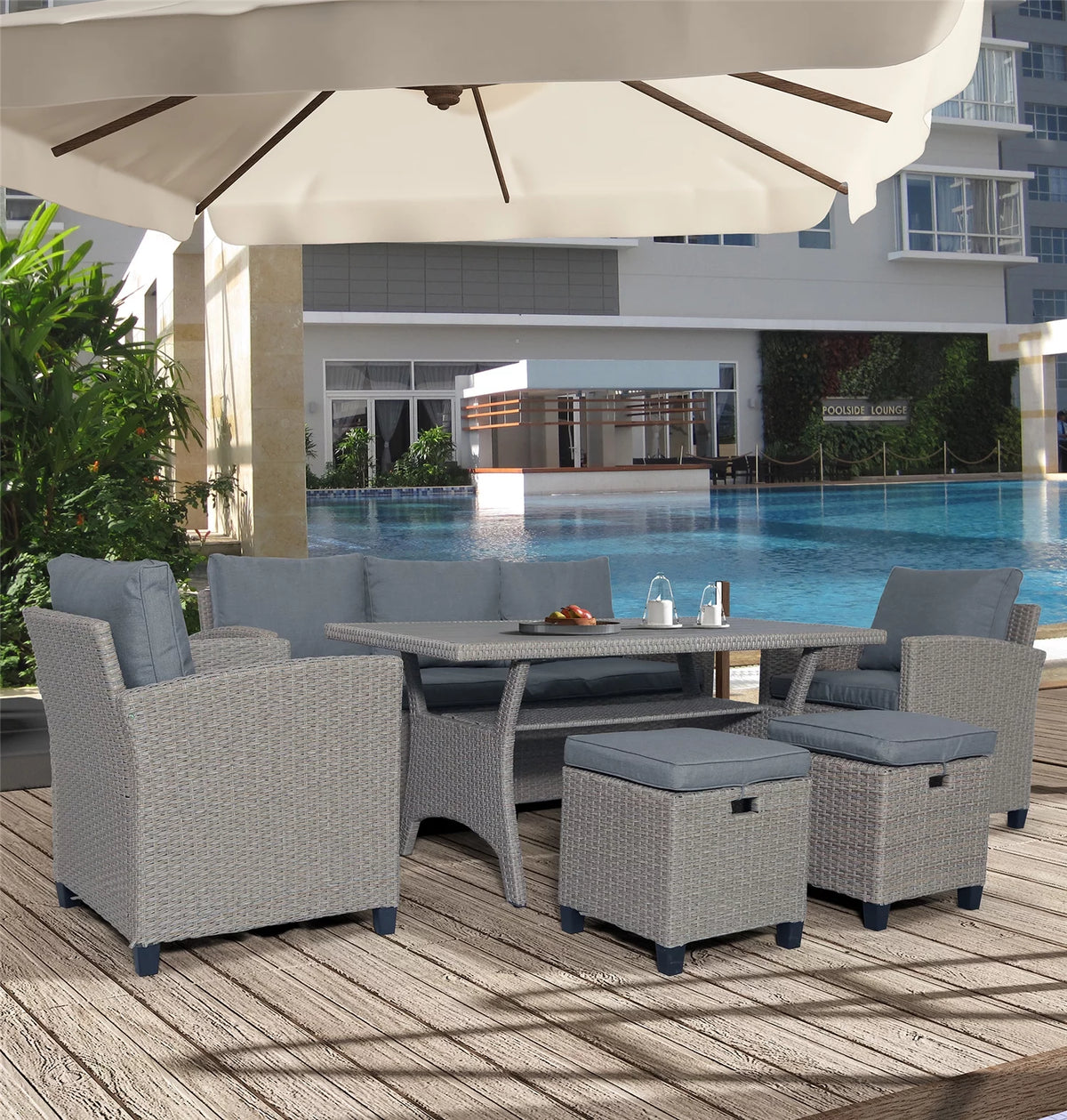 6pcs Outdoor Patio Furniture Set R287618