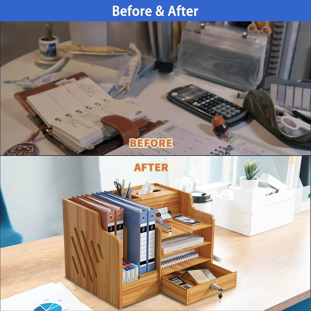 Wood Desk Organizer J16850