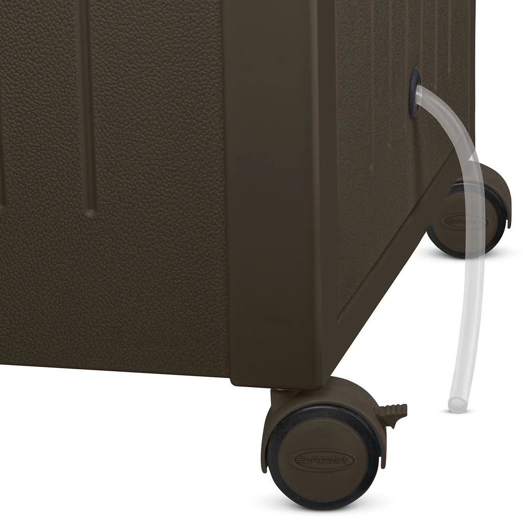 77 Quart Resin Wicker Patio Cooler with Cabinet K4830