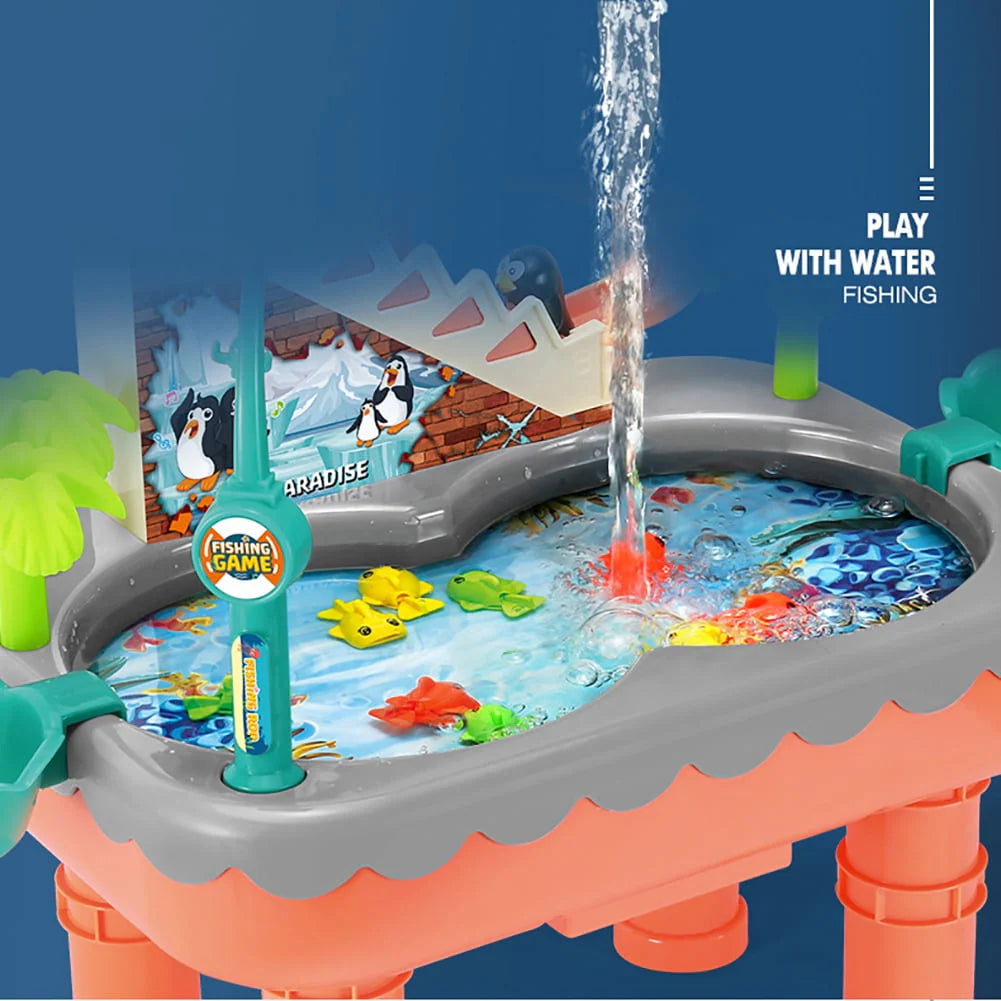 Toddler Toys Fishing Table Toys Water Table Pool Set O952