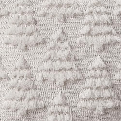 Dark Green Christmas Tree Pillow Covers 18 x 18 Set of 2 Plush Faux Fur C579