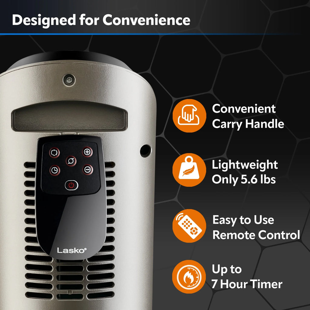 1500W Oscillating Ceramic Tower Space Heater with Remote H861