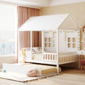Full Size Wood House Bed with Twin Size Trundle C614