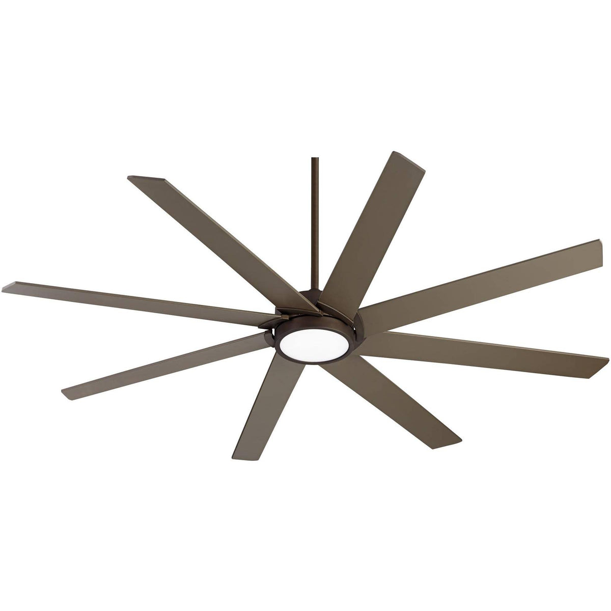 65x22 Modern Ceiling Fan with Light LED Dimmable Remote Oil Rubbed Bronze White Glass Q8391