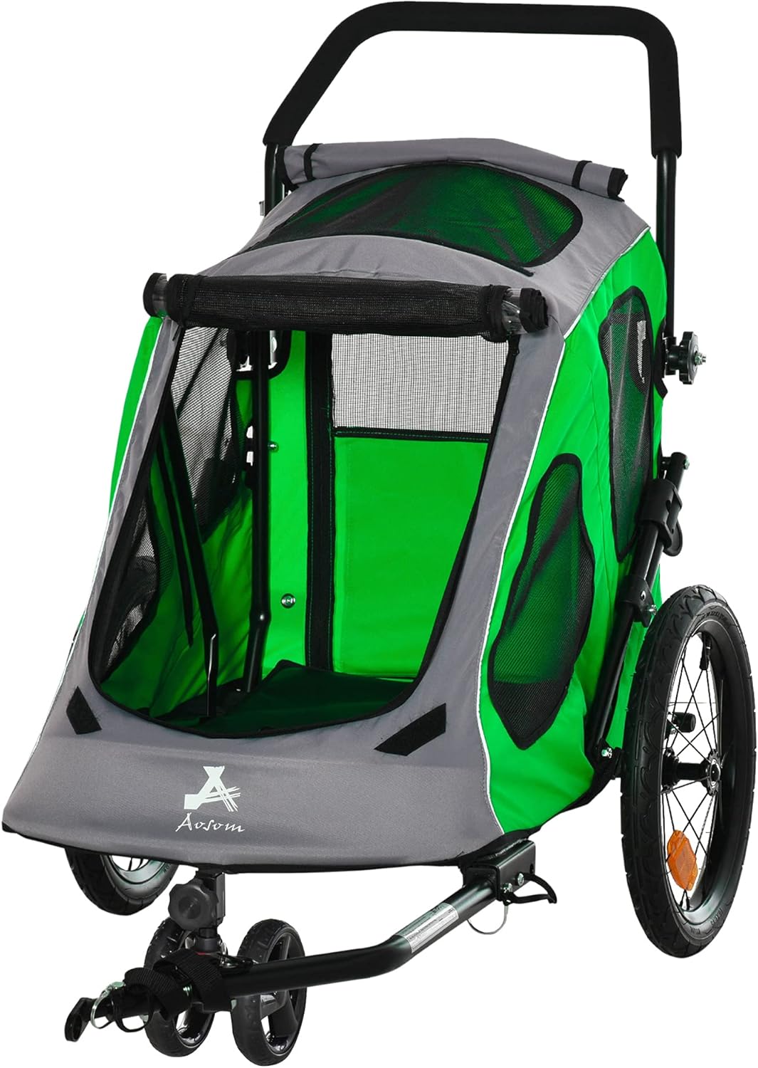 Dog Bike Trailer 2-in-1 Pet Stroller with 360 Swivel Wheel T22005
