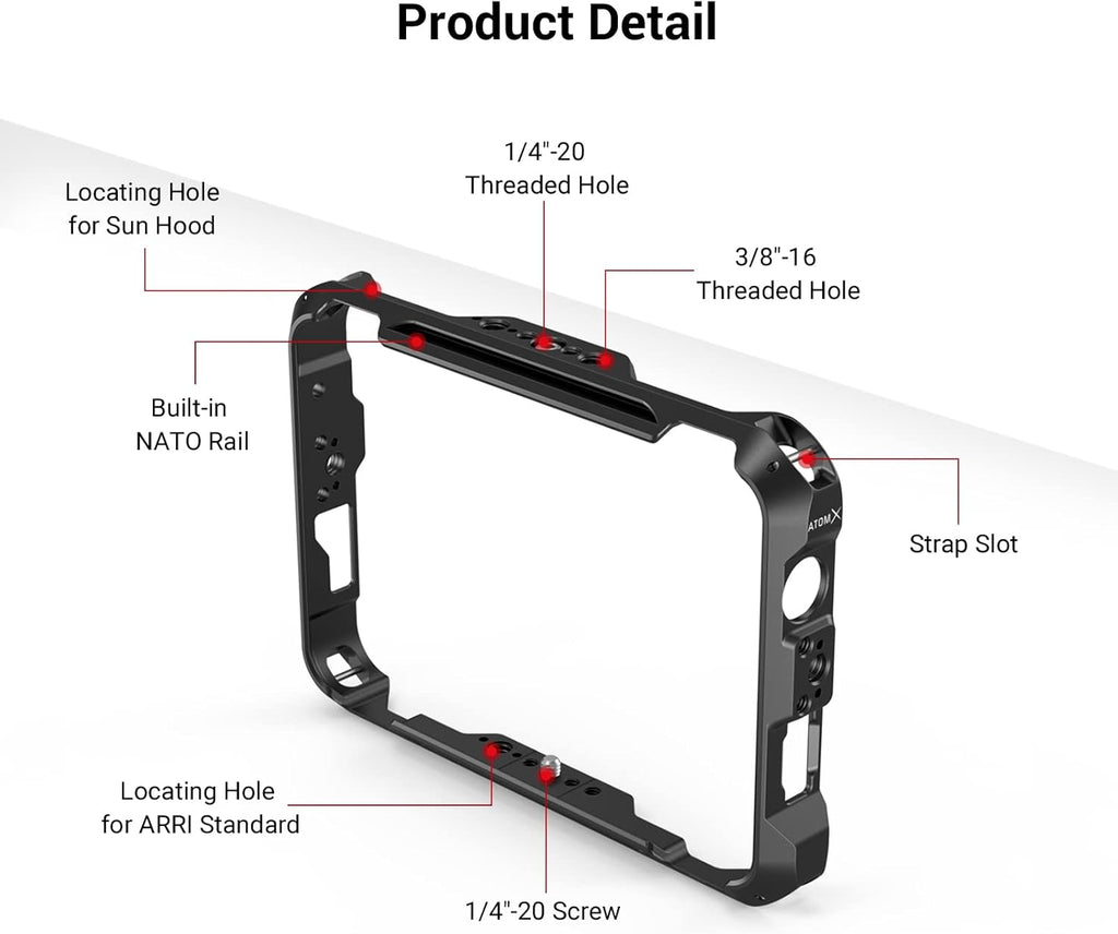 Monitor Cage with Cable Clamp, NATO Rail and Sun Hood X50829
