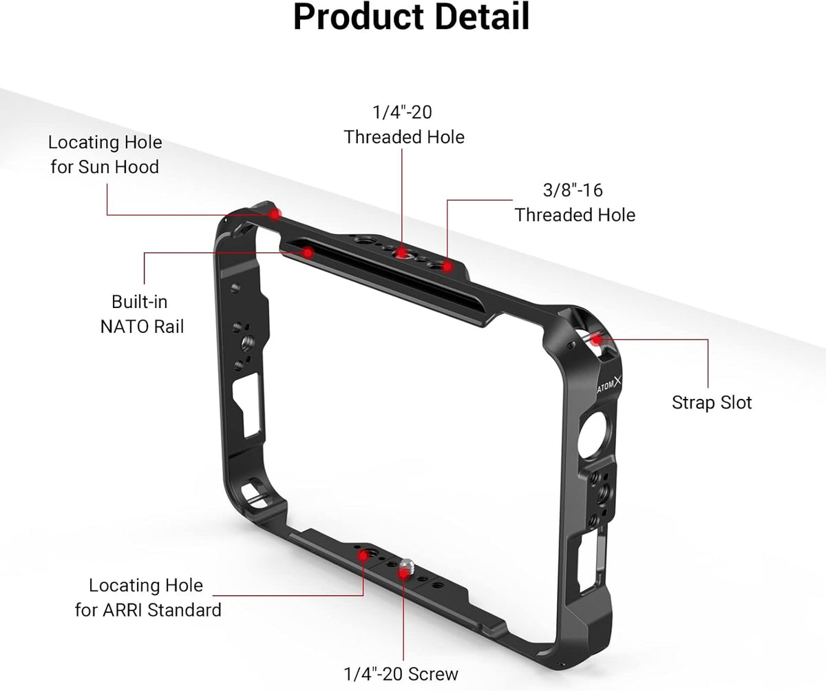 Monitor Cage with Cable Clamp, NATO Rail and Sun Hood X50829