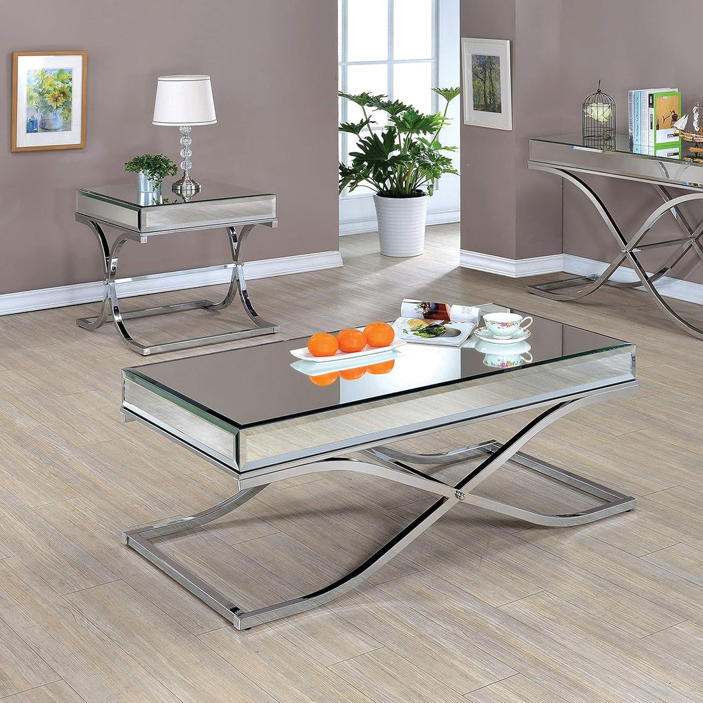 Chrome Black 2-Piece Accent Table Set M244
