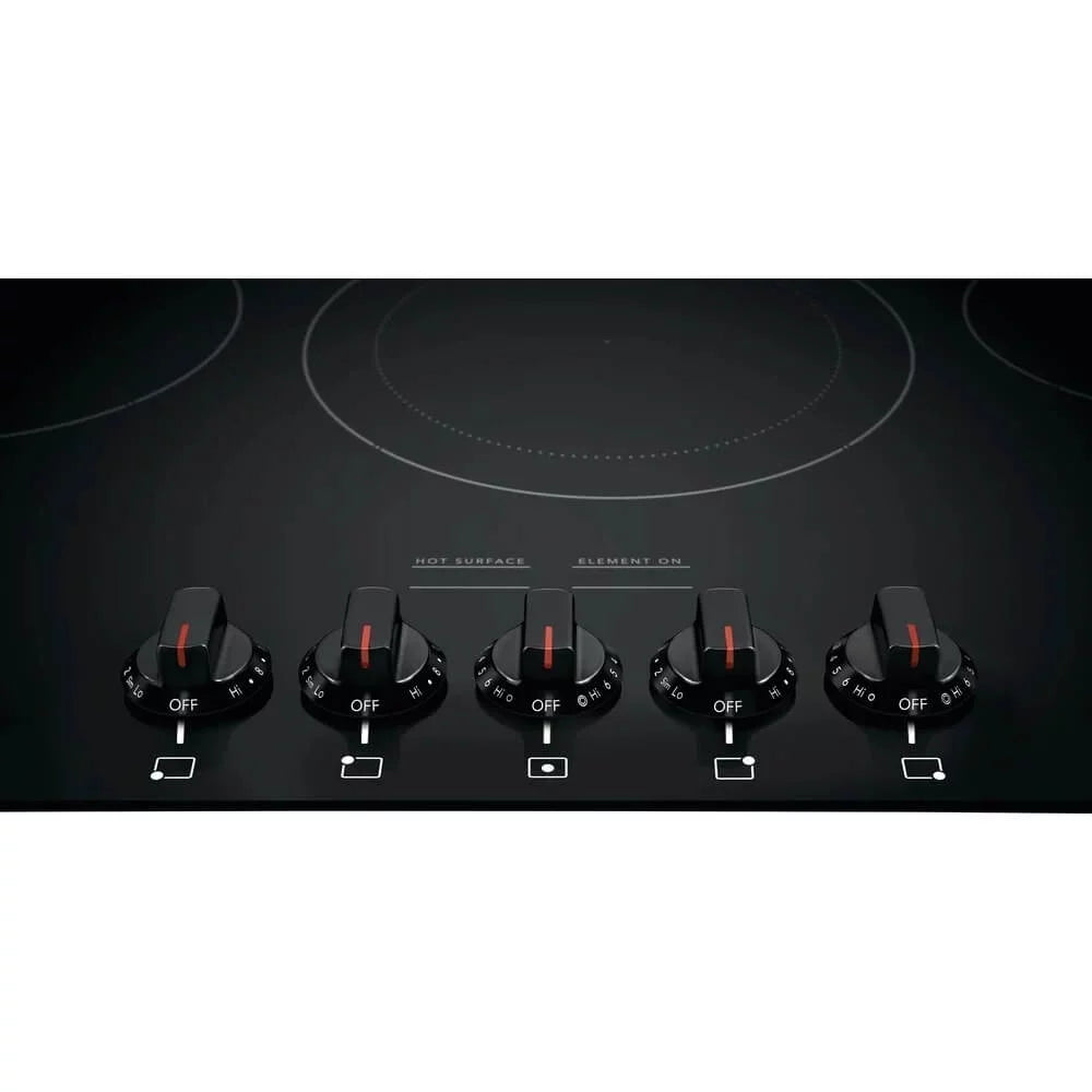 36 Electric Cooktop with 5 Elements Ceramic Glass in Black G5160