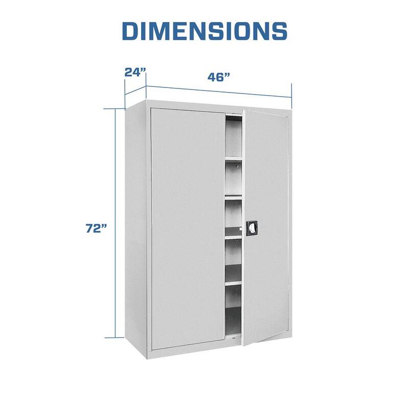 Steel Freestanding Garage Cabinet in Gray F588399