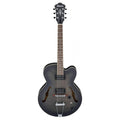 Transparent Black Flat Hollowbody Electric Guitar Y8240