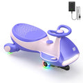 12V Electric Wiggle Car with Pedal, Rechargeable Battery, 2 Speed, Flashing Wheels, Blue T8774