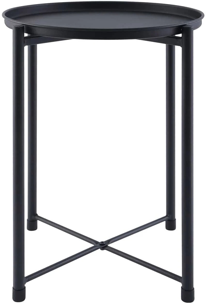 Black Metal Tray End Table Z63908
