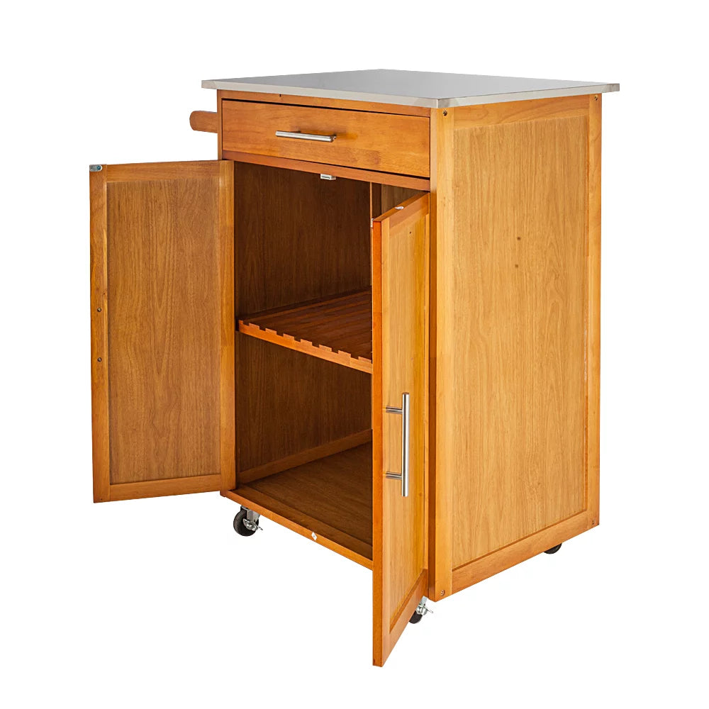 Rolling Kitchen Cart with Drop-Leaf Tabletop N43179