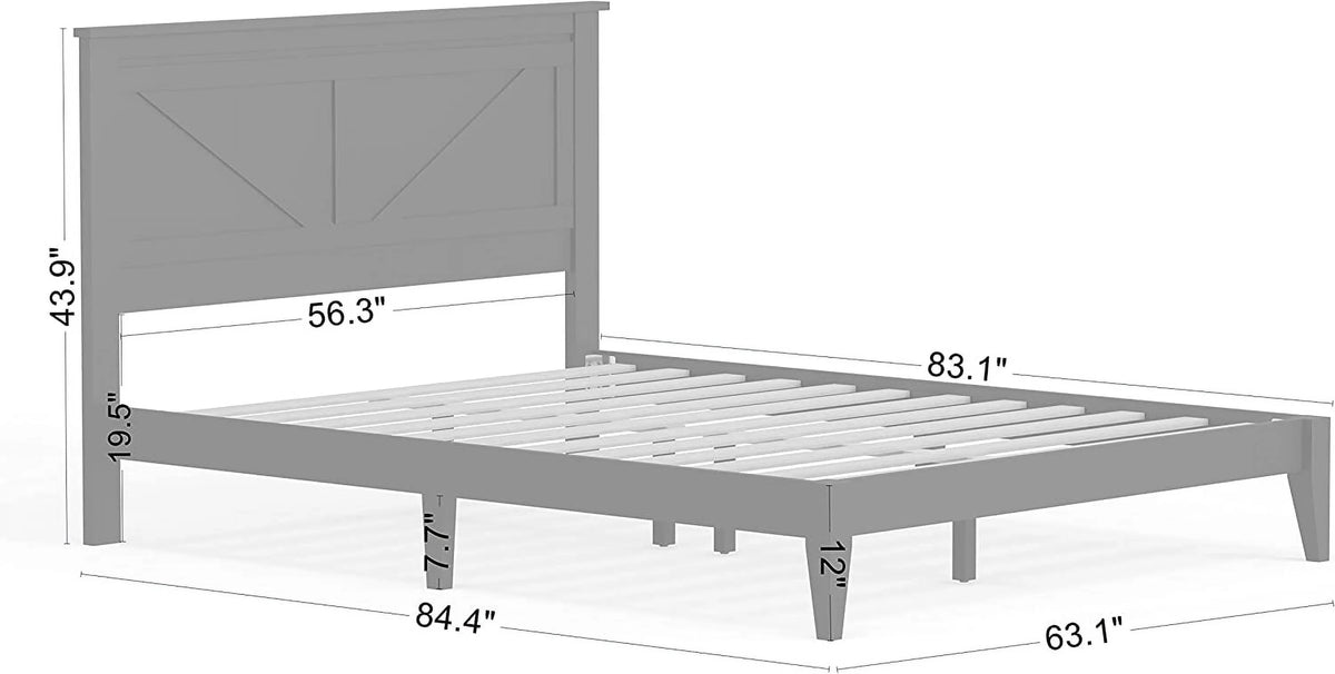 Queen Solid Wood Platform Bed S100274