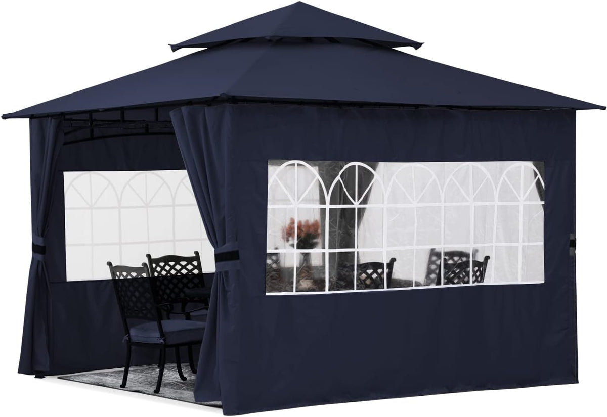 10’x12’ Outdoor Gazebo with Church Window SideWalls Y12791