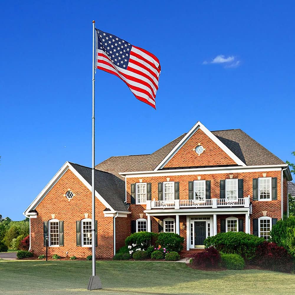 20FT Telescoping Aluminum Flagpole Kit J940