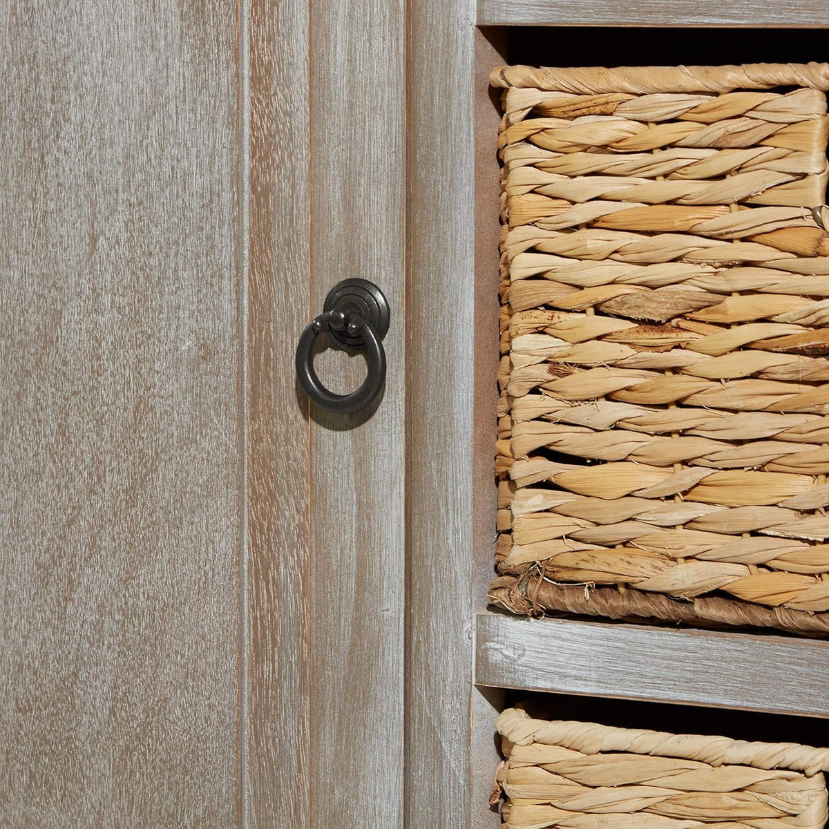 Wood Basket Cabinet U669405