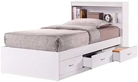 Twin Size Captain Storage Bed in White M8187