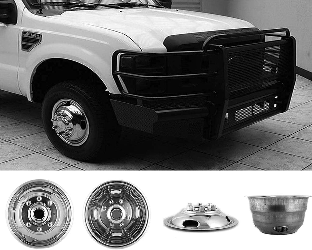 17inch Polished Stainless Steel 8 Lug Wheel Simulators K345