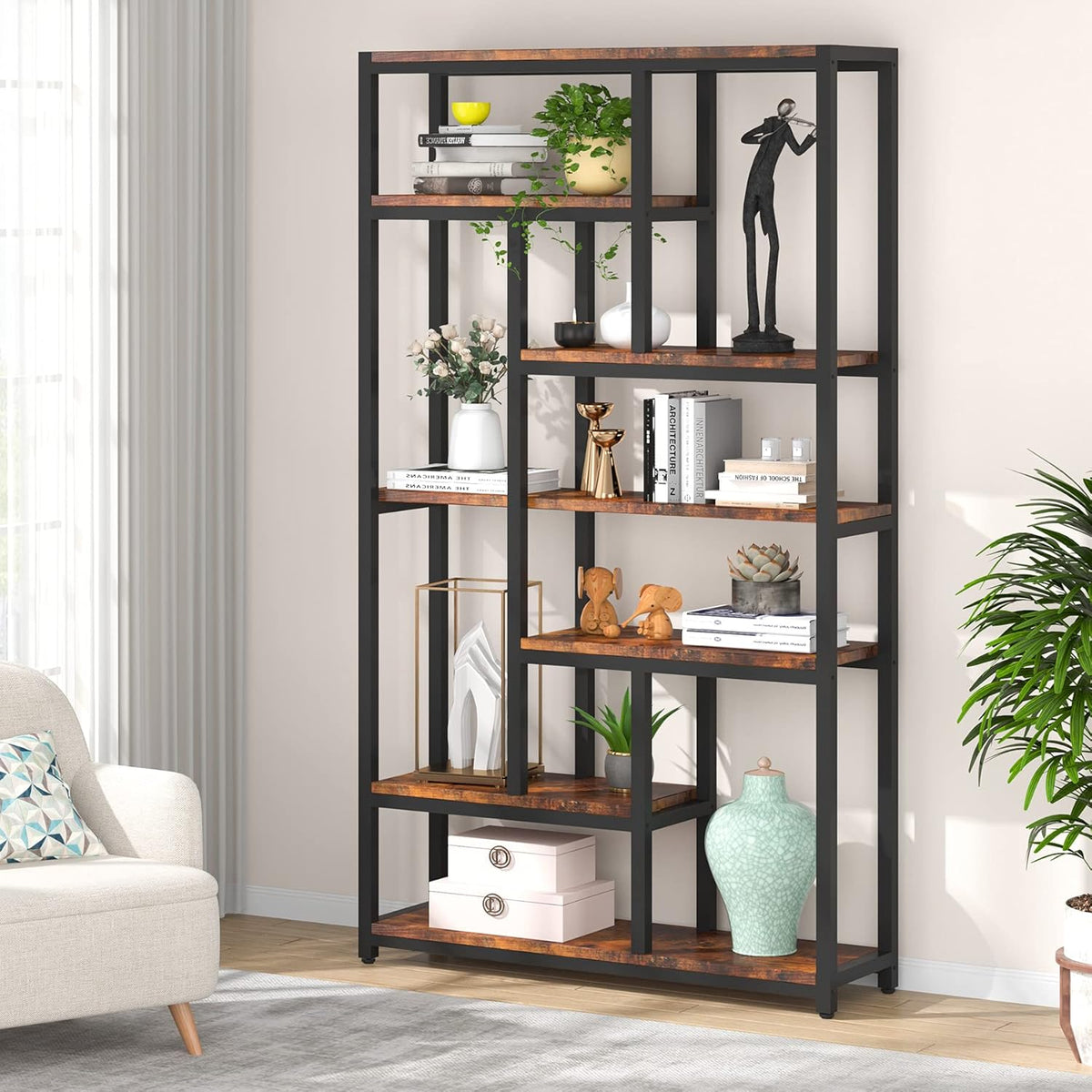 7-Tier 78.4 inch Tall Bookshelf Q275