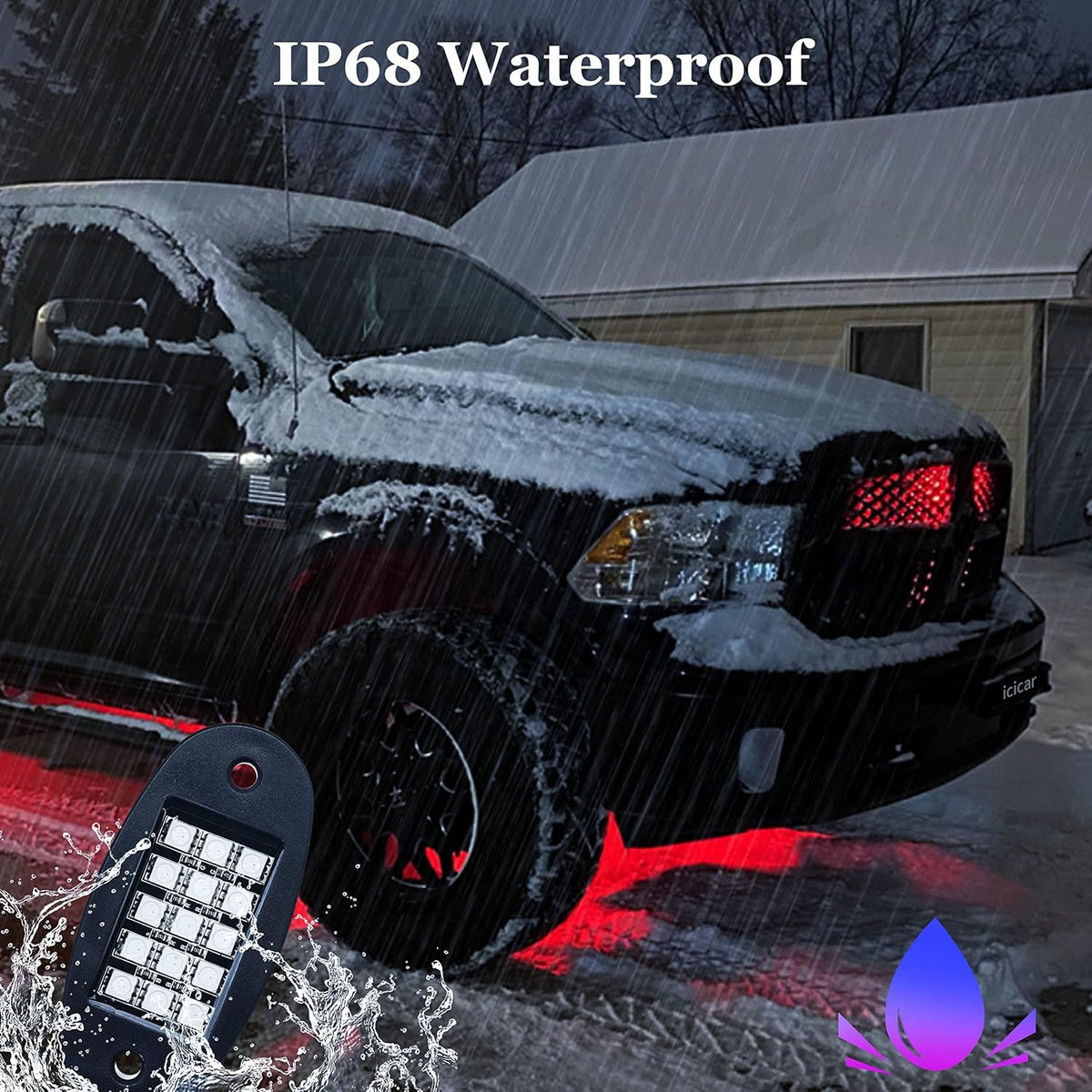 LED Rock Lights, 180 LEDs RGB IP68 Waterproof (12 Pods) S64608