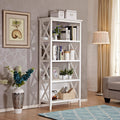 Walnut 4-Tier Wood Bookcase F863